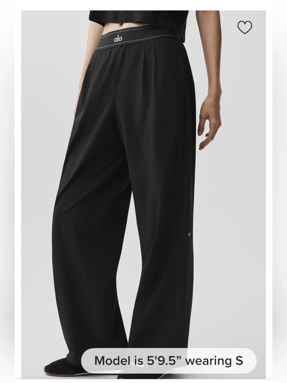 ALO Yoga Black Wide-Leg Relaxed Pants NWT SMALL
